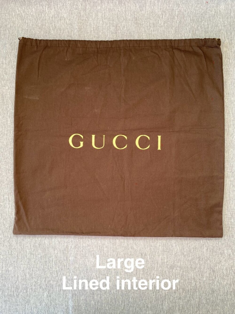 Rare Large Authentic GUCCI | Lined Cotton Drawstring Dust Bag Gift Storage